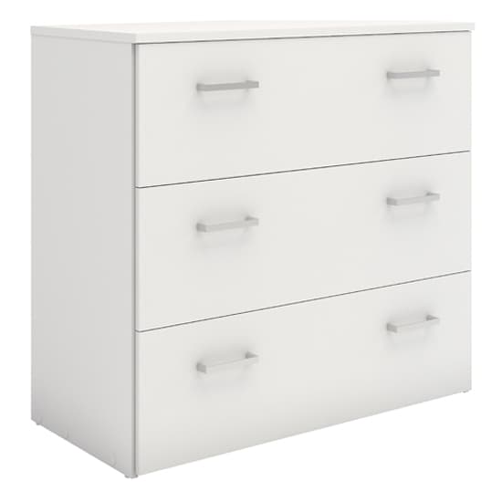 Scalia Wooden Chest Of Drawers In White With 3 Drawers_2
