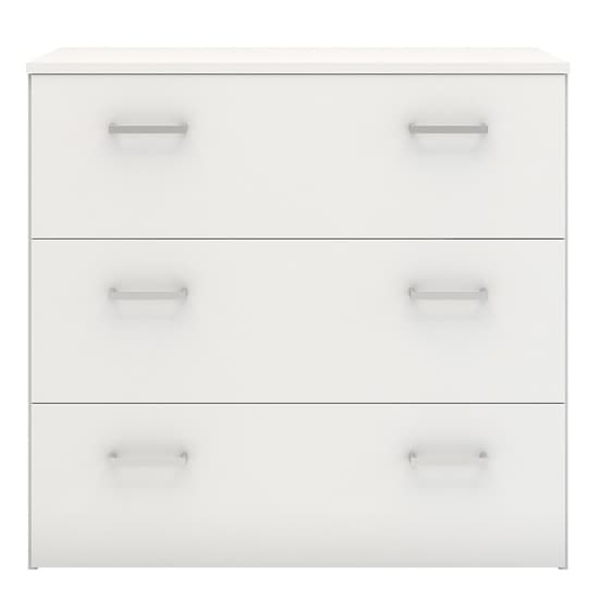 Scalia Wooden Chest Of Drawers In White With 3 Drawers_3