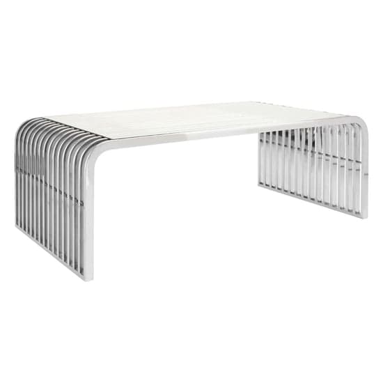 Sceptrum Curved Clear Glass Coffee Table With Steel Frame_1