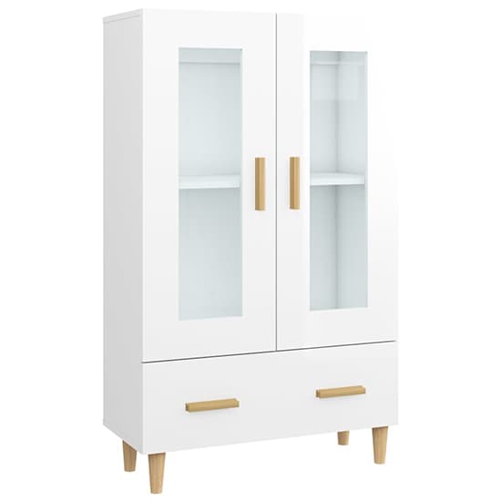 Scipo High Gloss Highboard With 2 Doors 1 Drawers In White_3
