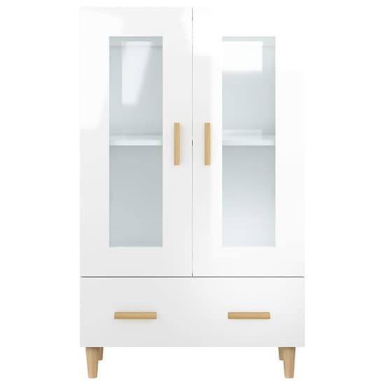 Scipo High Gloss Highboard With 2 Doors 1 Drawers In White_4