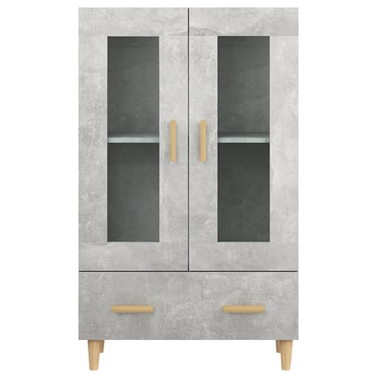 Scipo Wooden Highboard With 2 Doors 1 Drawers In Concrete Effect_4