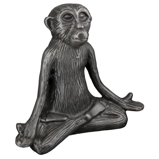 Scranton Aluminium Monkey Sculpture In Anthracite_2
