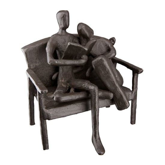 Scranton Iron Reader Sculpture In Dark Brown_2