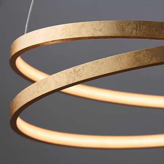 Scribble Ring Ceiling Pendant Light In Opulent Gold Leaf_3