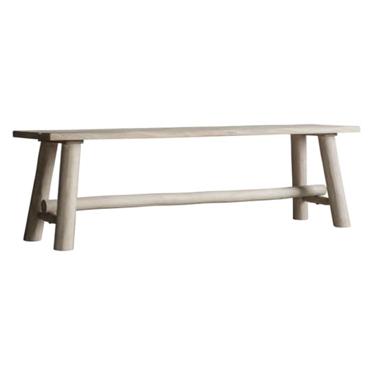 Searcy Large Wooden Dining Bench In Rustic Natural_5