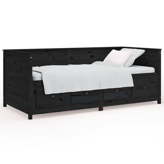 Seath Pine Wood Single Day Bed In Black_2