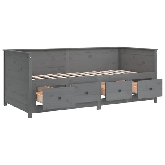 Seath Pine Wood Single Day Bed In Grey_4