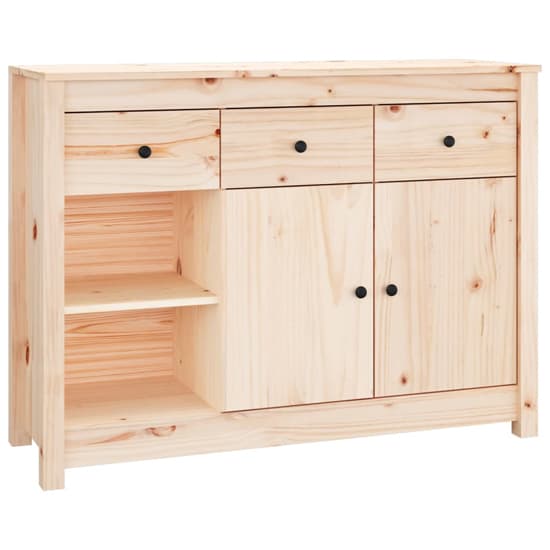 Secia Pinewood Sideboard With 2 Doors 3 Drawers In Natural_3