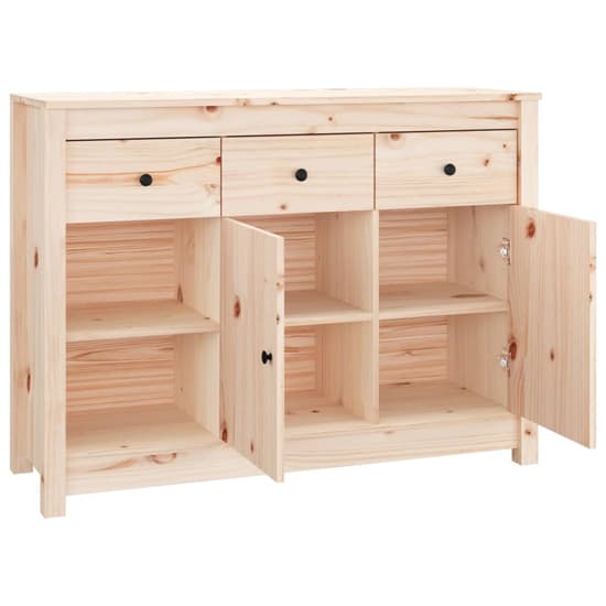 Secia Pinewood Sideboard With 2 Doors 3 Drawers In Natural_5