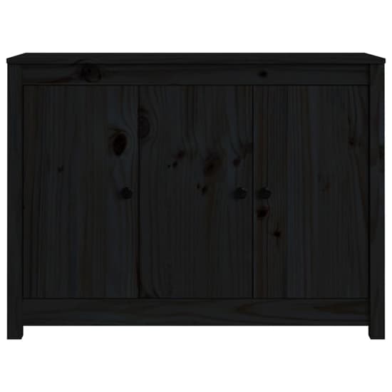 Secia Pinewood Sideboard With 3 Doors In Black_4