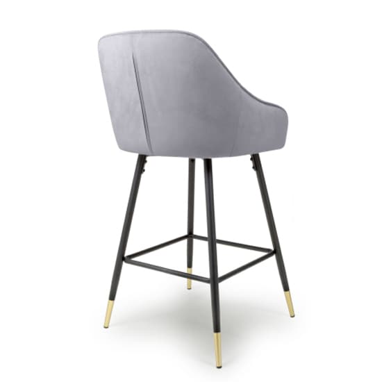 Sedona Grey Brushed Velvet Bar Chairs In Pair_5