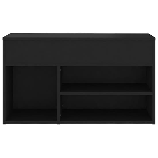 Seim Wooden Shoe Storage Bench With 2 Shelves In Black_4