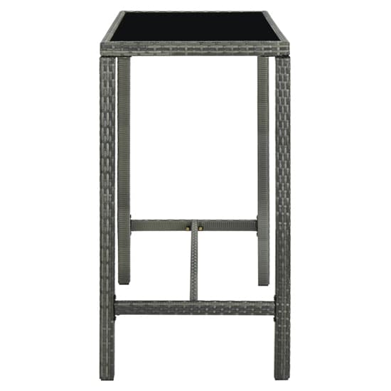 Selah 130cm Glass Top Bar Table With Poly Rattan Frame In Grey_3