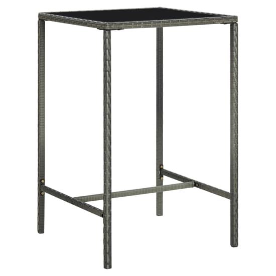 Selah Small Glass Top Bar Table With 4 Bar Chairs In Grey_3