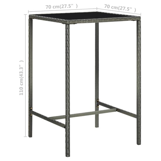 Selah Small Glass Top Bar Table With 4 Bar Chairs In Grey_5