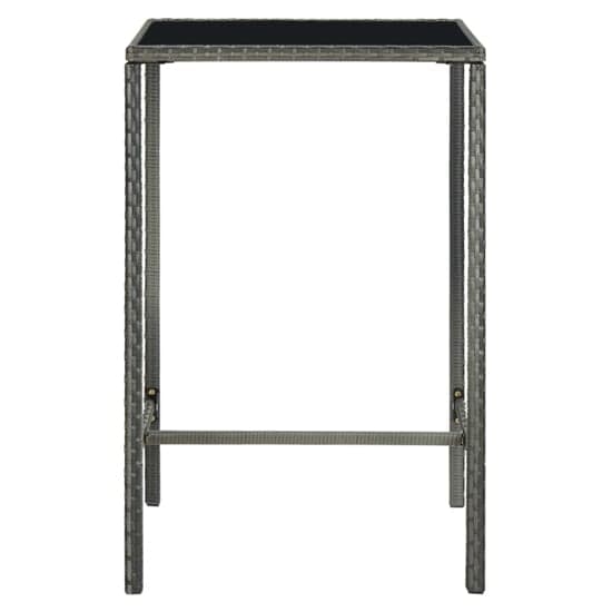 Selah 70cm Glass Top Bar Table With Poly Rattan Frame In Grey_2