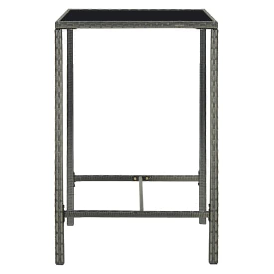 Selah 70cm Glass Top Bar Table With Poly Rattan Frame In Grey_3