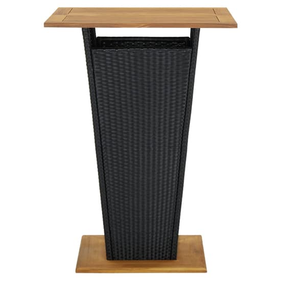 Selah 80cm Wooden Top Bar Table With Poly Rattan Base In Black_2