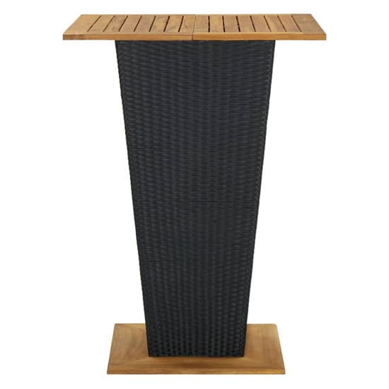 Selah 80cm Wooden Top Bar Table With Poly Rattan Base In Black_3