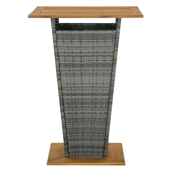 Selah 80cm Wooden Top Bar Table With Poly Rattan Base In Grey_2