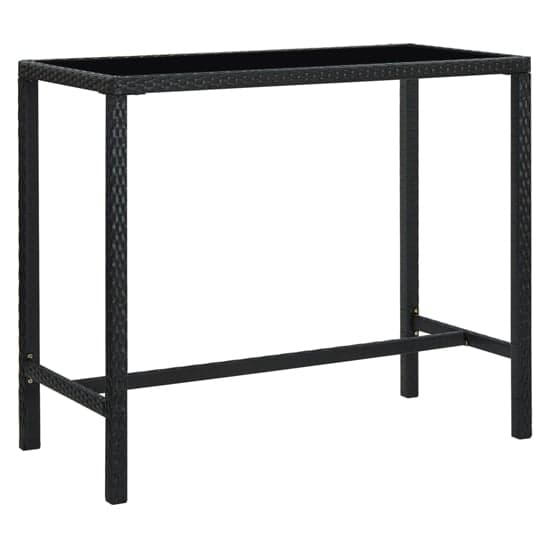 Selah Large Glass Top Bar Table With 4 Audriana Chairs In Black_2