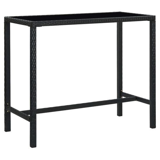 Selah Large Glass Top Bar Table With 6 Avyanna Chairs In Black_3