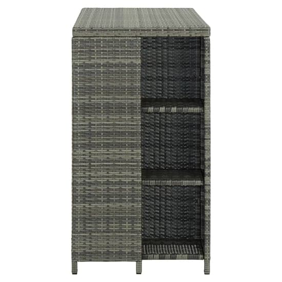 Selah Poly Rattan Bar Table With Storage Rack In Grey_2