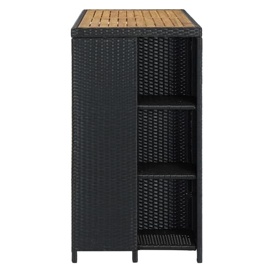Selah Poly Rattan Bar Table With Storage Rack In Oak And Black_3