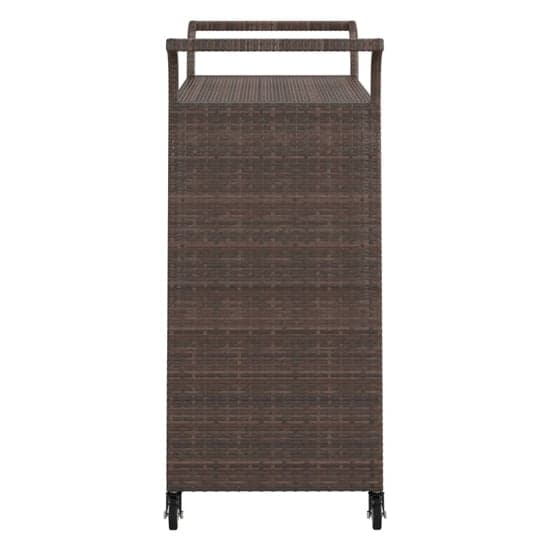 Selah Poly Rattan Drinks Trolley With Drawer In Brown_5