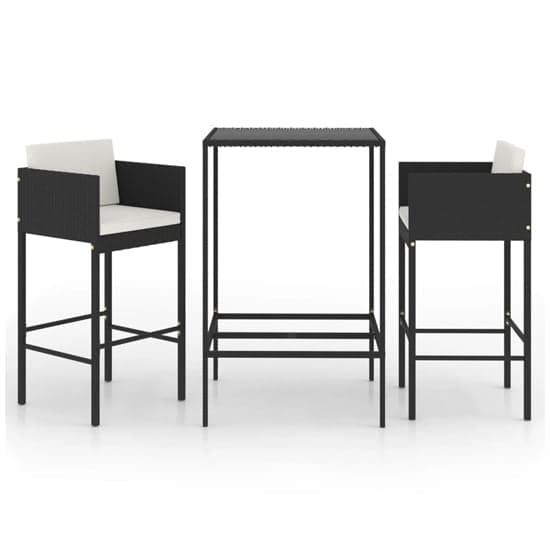 Selah Small Glass Top Bar Table With 2 Avyanna Chairs In Black_2