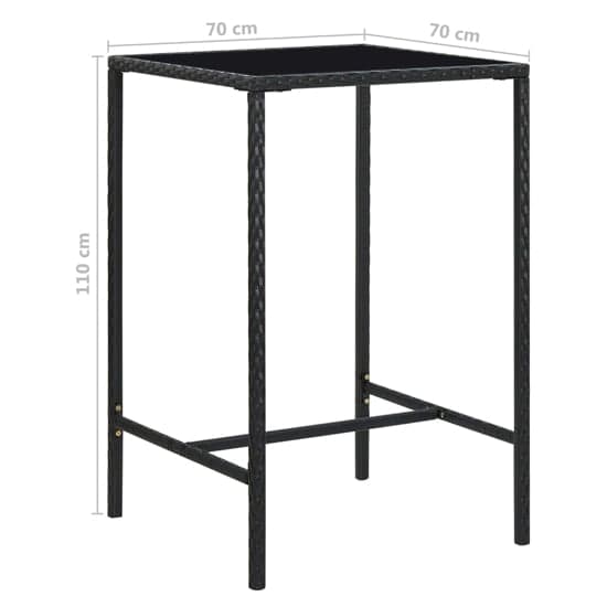Selah Small Glass Top Bar Table With 2 Avyanna Chairs In Black_5