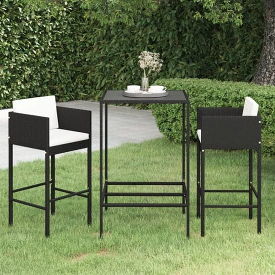 Selah Small Glass Top Bar Table With 2 Avyanna Chairs In Black_1