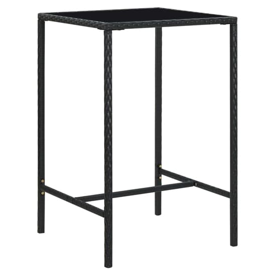 Selah Small Glass Top Bar Table With 4 Avyanna Chairs In Black_3