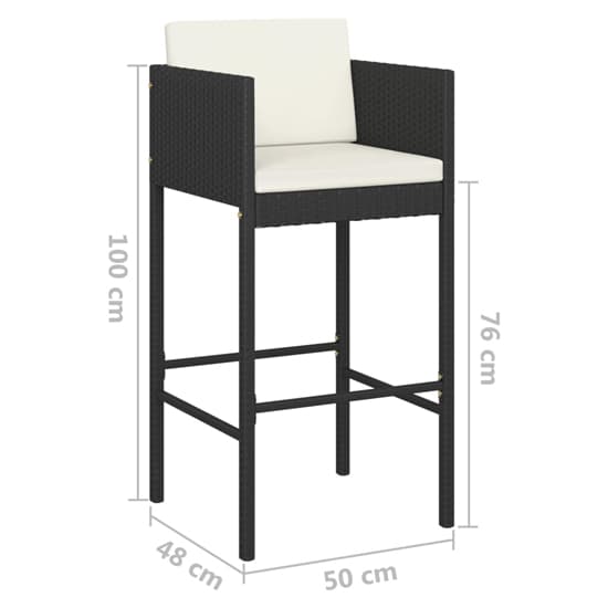 Selah Small Glass Top Bar Table With 4 Avyanna Chairs In Black_6