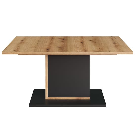 Selia Extending Wooden Dining Table In Anthracite And Evoke Oak_4