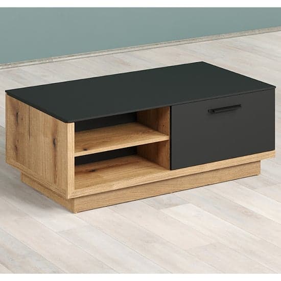 Selia Wooden Coffee Table 2 doors In Anthracite And Evoke Oak_3