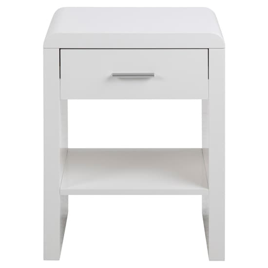Sellersville High Gloss Bedside Cabinet With 1 Drawer In White_4