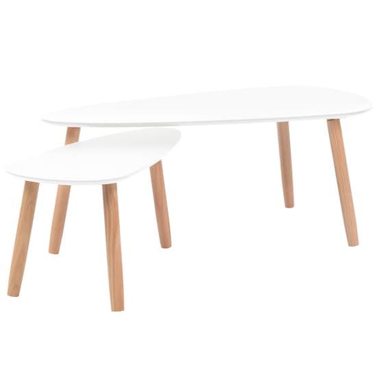 Senen Wooden Set Of 2 Coffee Tables In White_2