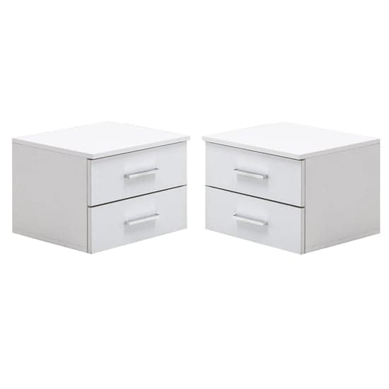 Senoia Set Of 2 High Gloss Bedside Cabinets In White_1
