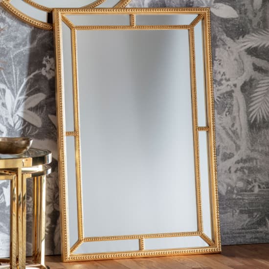 Sentara Rectangular Wall Mirror In Gold Frame_1