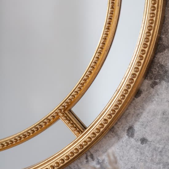 Sentara Round Wall Mirror In Gold Frame_3