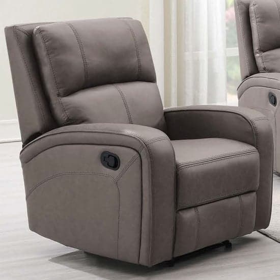 Seoul Manual Recliner Fabric 1 Seater Sofa In Taupe_1