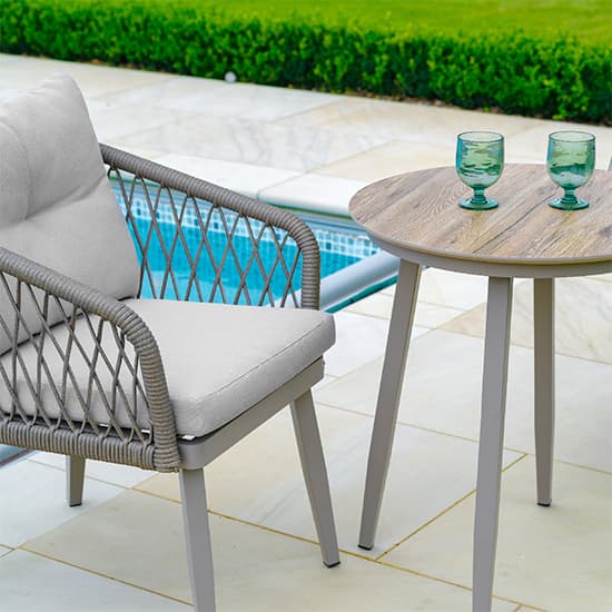 Seras Outdoor Bistro Table With 2 Armchairs In Mottled Sand_4