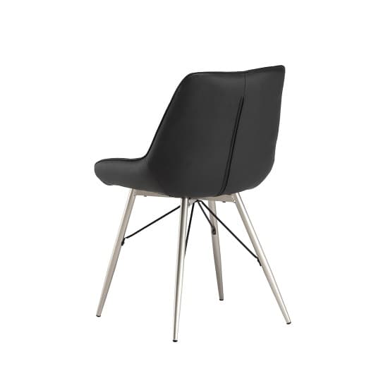 Serbia Faux Leather Dining Chair In Black_3