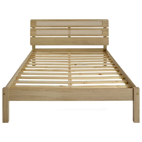 Sete Wooden Double Bed In Light Oak And Rattan Effect_5