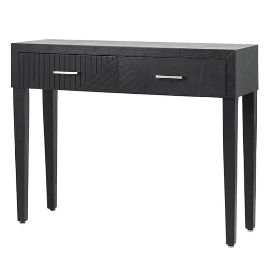 Sewell Wooden Console Table With 2 Drawers In Black_3