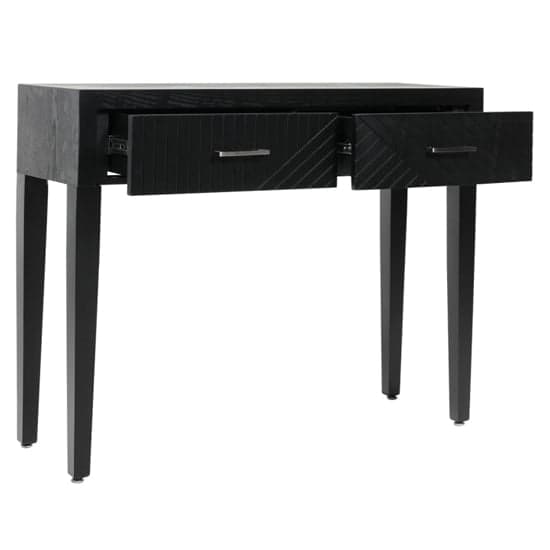 Sewell Wooden Console Table With 2 Drawers In Black_4