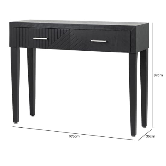 Sewell Wooden Console Table With 2 Drawers In Black_5