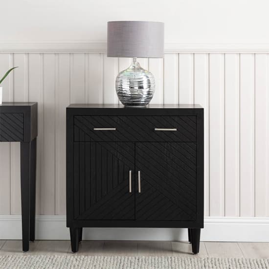 Sewell Wooden Sideboard With 2 Doors 1 Drawer In Black_6